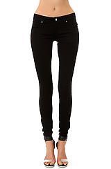 Tripp Nyc:the Skinny Twill Pant In Black, Pants For Women
