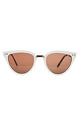 Spitfire Sunglasses:the Yazhoo Sunglasses In White And Gold, Sunglasses For Women