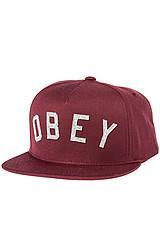 Obey:the Core Snapback In Maroon, Hats For Men