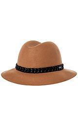 Rvca:the Rosy Fruits Fedora In Tan, Hats For Women