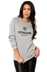 Crooks And Castles:the Les Voleurs Crewneck In Grey, Sweatshirts For Women