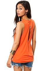 Rvca:the Heartache Open Top In Blood Orange, Tops (sleeveless) For Women