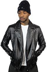 Entree Ls:entree Black Biker Jacket, Jackets For Men