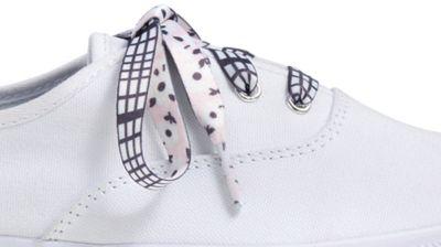 Keds Reversible Shoe Laces Pinkgrey, Size One Size