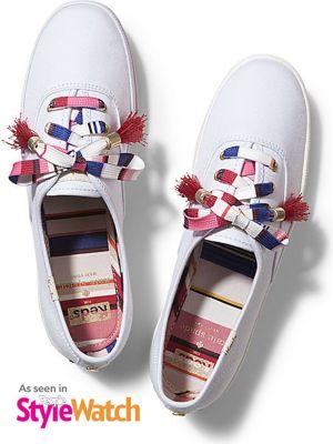 Keds X Kate Spade New York Champion Silky Multi Lace Tassel, Size 5.5m Women Inchess Shoes