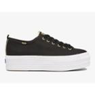 Keds Triple Up Feat. Organic Canvas Black Gold, Size 8m Women Inchess Shoes