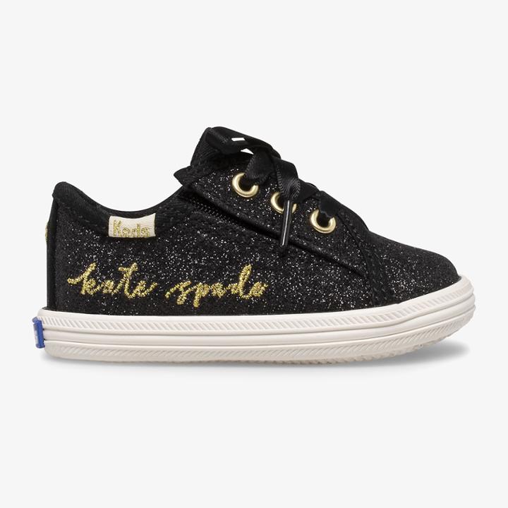 Keds X Ksny Kickstart Glitter Crib Black, Size 4m Keds Shoes