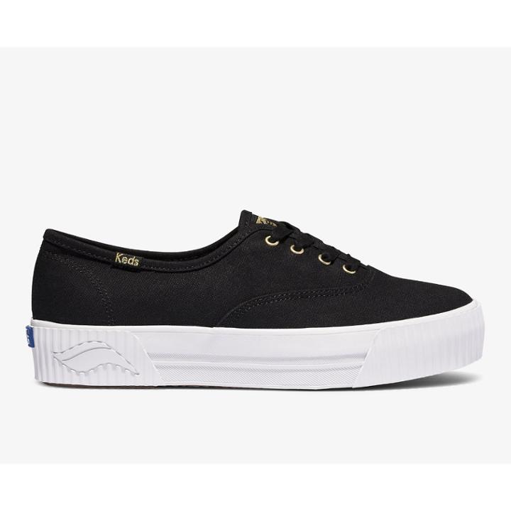 Keds Triple Amp Feat. Organic Cotton Black, Size 9.5m Women Inchess Shoes