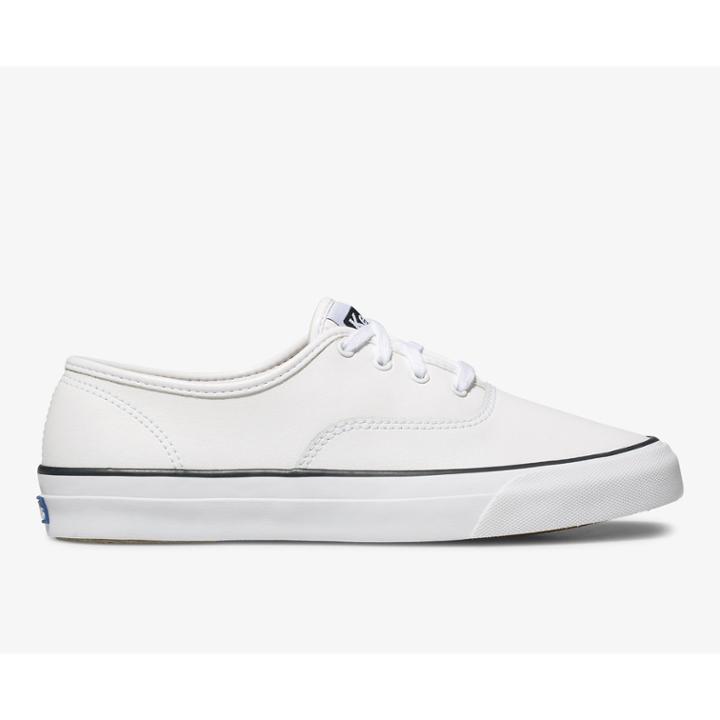 Keds Surfer Leather White, Size 8m Women Inchess Shoes