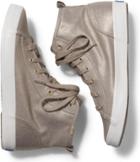 Keds Kickstart Hi Metallic Canvas Gold, Size 5m Women Inchess Shoes