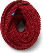 Keds Chunky Knit Infinity Scarf Beet Red Maroon
