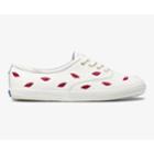 Keds X Kate Spade New York Champion Leather Embroidered Lips Multi White, Size 9.5m Women Inchess Shoes