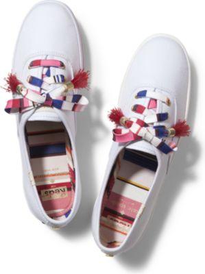 Keds X Kate Spade New York Champion Silky Multi Lace Tassel, Size 5m Women Inchess Shoes