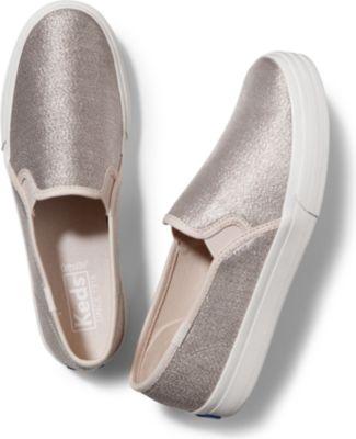 Keds Double Decker Lurex Champagne, Size 5m Women Inchess Shoes