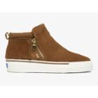 Keds Cooper Zip Fringe Suede Brown, Size 7m Women Inchess Shoes