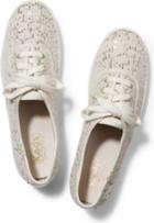 Keds Champion Leopard Flocked Sequin Cream, Size 5m Women Inchess Shoes