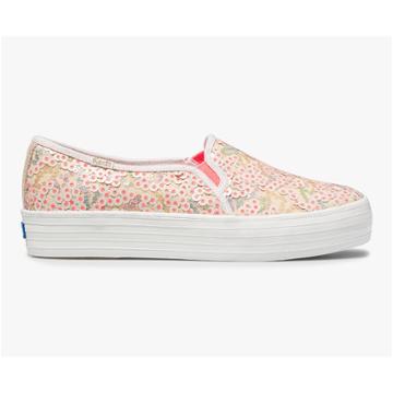Keds X Oh Joy! Triple Decker Sequins Pink Multi, Size 8.5m Women Inchess Shoes