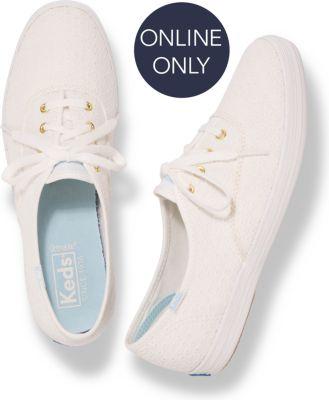 Keds Champion Eyelet Cream, Size 5.5m Women Inchess Shoes