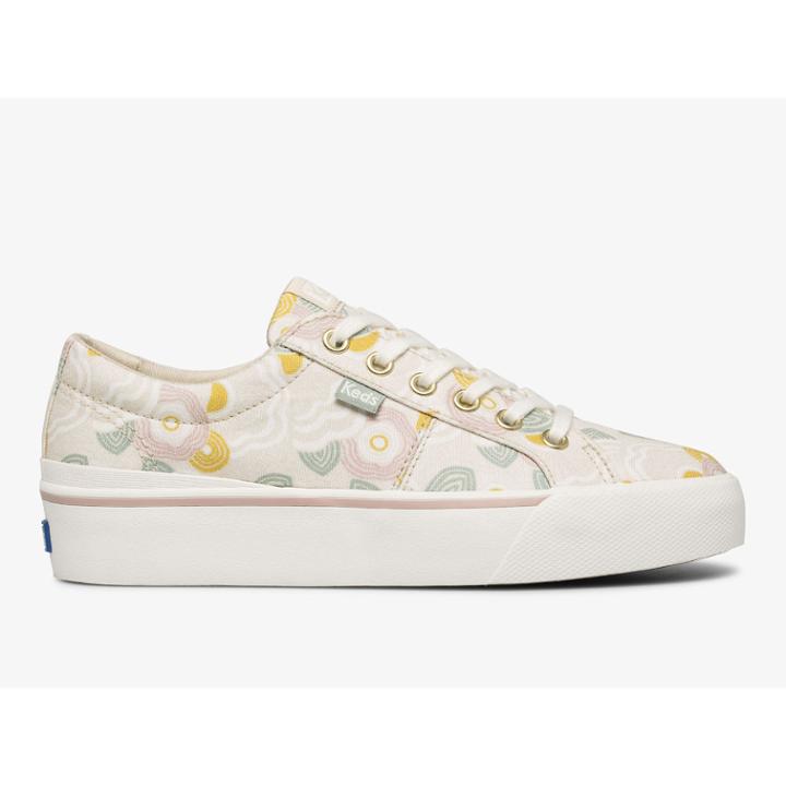 Keds Jump Kick Duo Feat. Organic Cotton Ripple Latte Multi, Size 7m Women Inchess Shoes