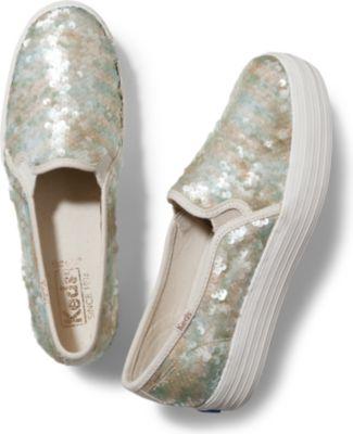 Keds Triple Decker Mermaid Sequin Seafoam Green, Size 5m Women Inchess Shoes