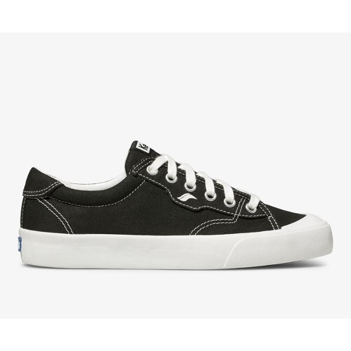 Keds Crew Kick 75 Canvas Black, Size 6m Women Inchess Shoes