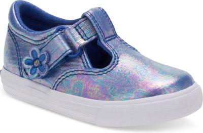 Keds Daphne T-strap Sneaker Blue Iridescent, Size M Keds Shoes