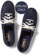 Keds Champion Mini Bird Navy Gold, Size 6m Women Inchess Shoes