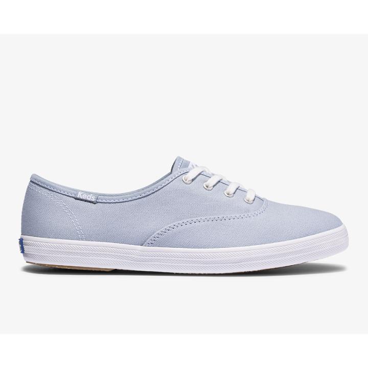 Keds Champion Feat. Organic Cotton Ashley Blue, Size 9m Women Inchess Shoes