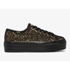 Keds Triple Up Dazzle Black Gold, Size 9.5m Women Inchess Shoes