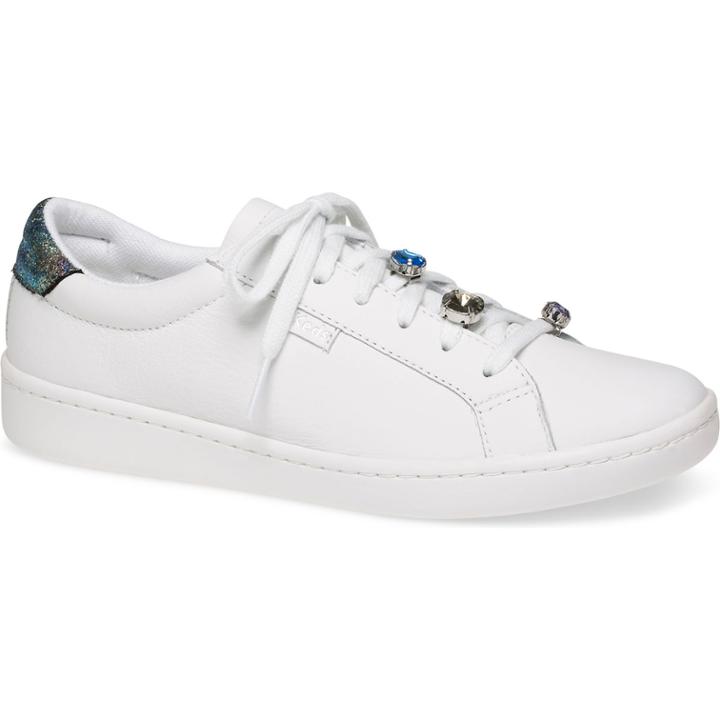 Keds Ace Leather Gem White Multi, Size 9m Women Inchess Shoes