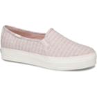 Keds Triple Decker Subtle Chambray Stripe Rose, Size 7.5m Women Inchess Shoes