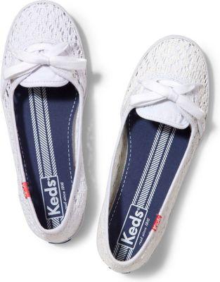 Keds Teacup Crochet White, Size 5m Women Inchess Shoes