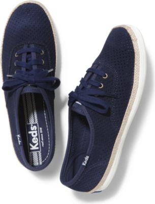 Keds Champion Perf Suede Jute Peacoat Navy