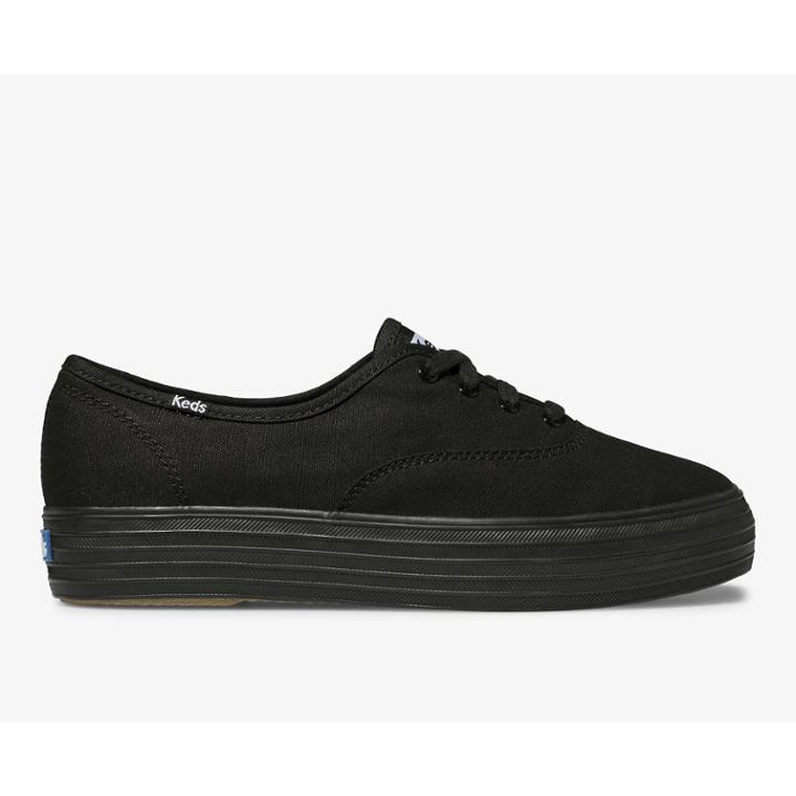 Keds Triple Black Black, Size 10m Women Inchess Shoes
