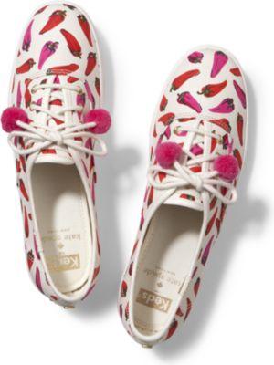 Keds X Kate Spade New York Champion Red Chili Peppers, Size 5m Women Inchess Shoes