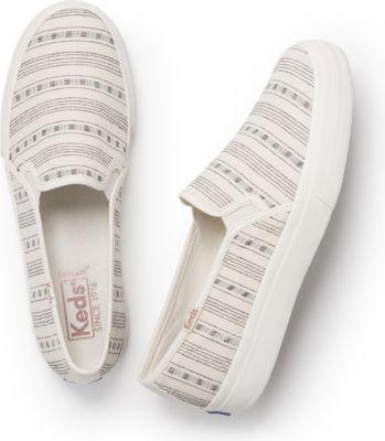 Keds Double Decker Summer Stripe Cream, Size 5m Women Inchess Shoes