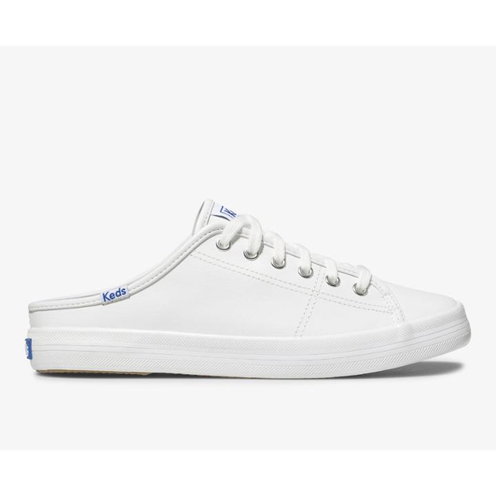 Keds Kickstart Mule Leather White, Size 7.5m Women Inchess Shoes