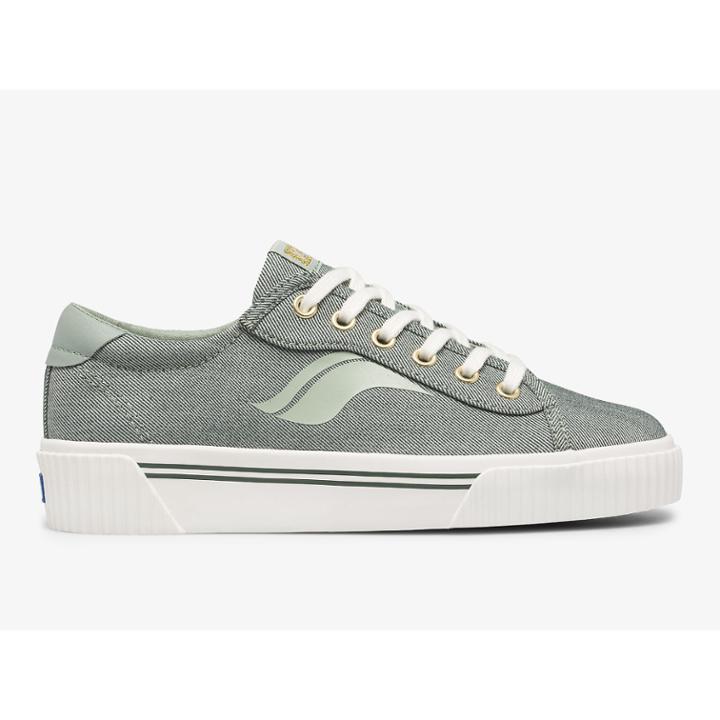 Keds Crew Kick Alto Soft Twill Olive, Size 9.5m Women Inchess Shoes