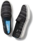 Keds Double Decker Baja Stripe Black, Size 5m Women Inchess Shoes