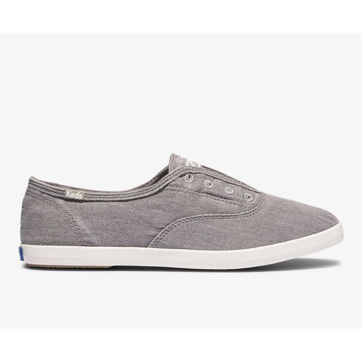 Keds Chillax Washable Feat. Organic Cotton Dazzle Gray, Size 7.5m Women Inchess Shoes