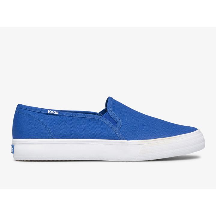 Keds Double Decker Feat. Organic Cotton Bright Blue, Size 7.5w Women Inchess Shoes