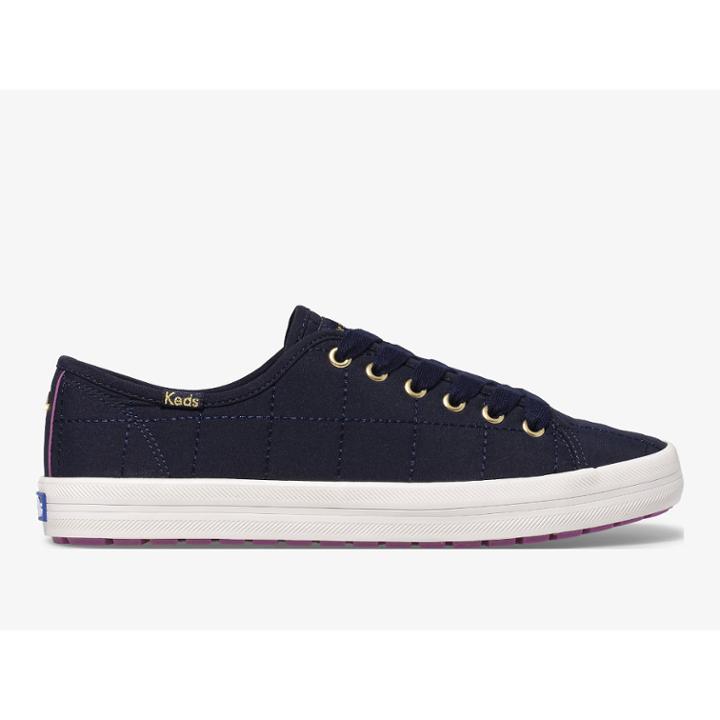 Keds X Kate Spade New York Kickstart Trx Quilted Nylon Navy, Size 6.5m Women Inchess Shoes