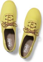 Keds Champion Waxed Lace Chartreuse, Size 5m Women Inchess Shoes