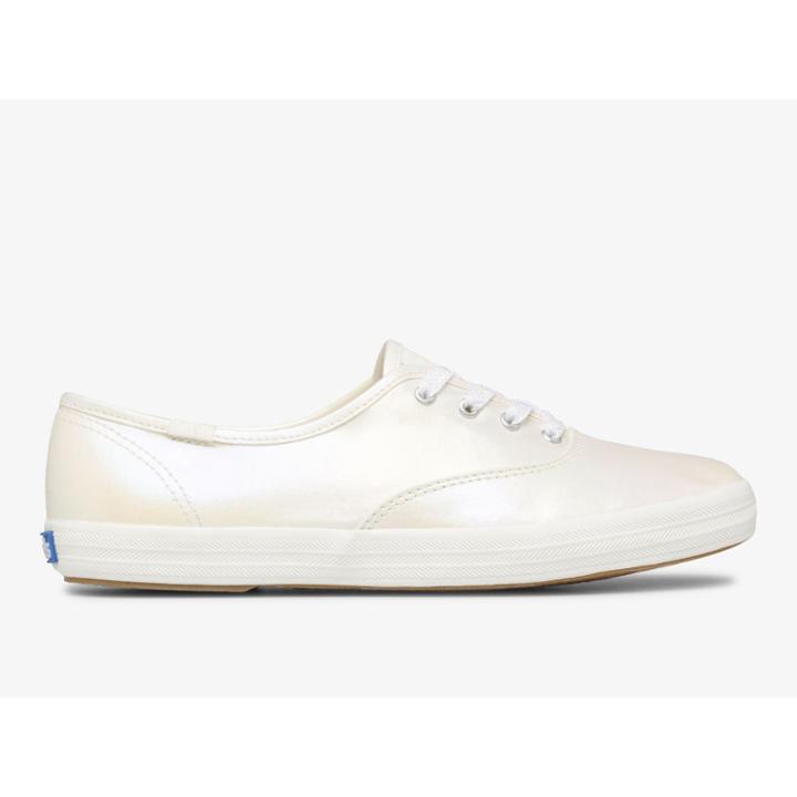 Keds Champion Iridescent Canvas White Multi, Size 8.5m Women Inchess Shoes