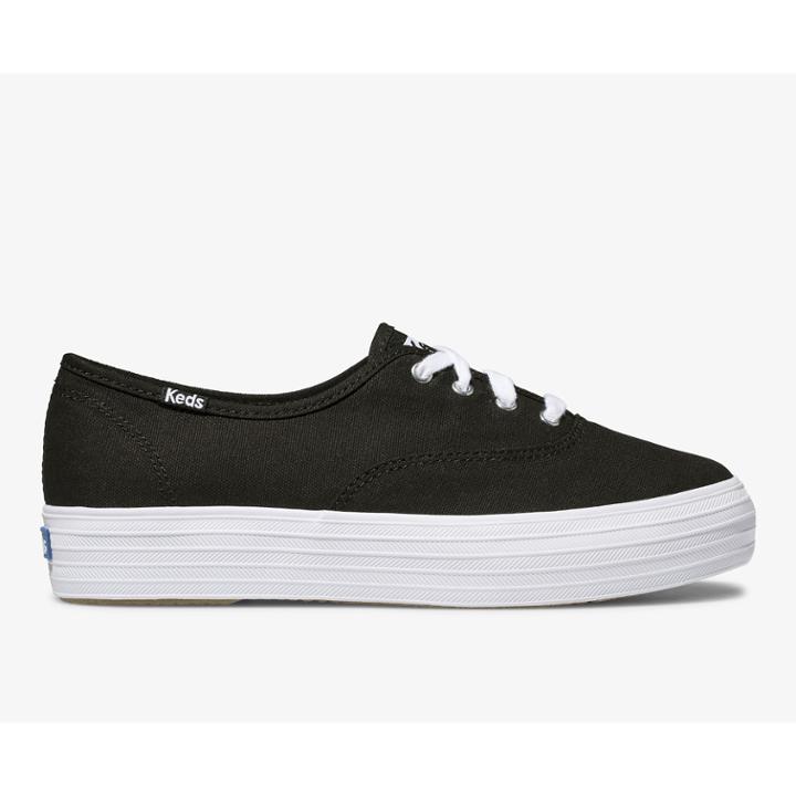 Keds Triple Black, Size 6m Women Inchess Shoes