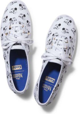Keds X Minnie Mouse Champion White Print Canvas, Size 5m Women Inchess Shoes