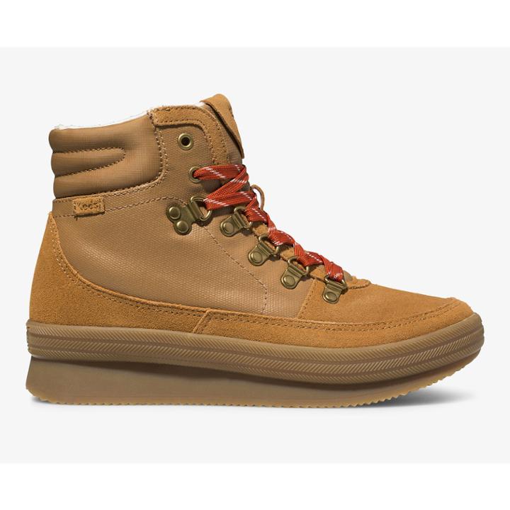 Keds Midland Water-resistant Boot Cognac, Size 7m Women Inchess Shoes