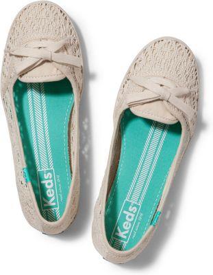 Keds Teacup Crochet Natural, Size 5m Women Inchess Shoes