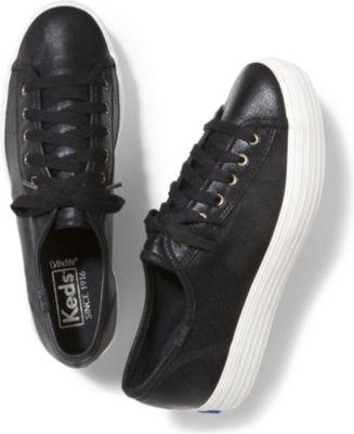 Keds Triple Kick Metallic Suede Black, Size 5m Women Inchess Shoes