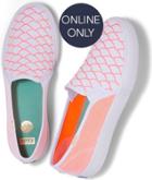 Keds X Alaina Marie Double Decker Mesh Waves Coral, Size 5.5m Women Inchess Shoes